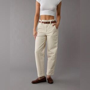 American Eagle High waisted paper-bag pants in cord